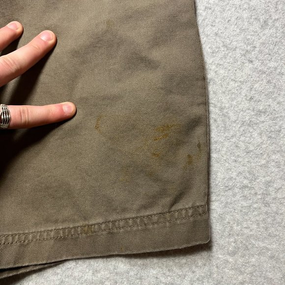 Duluth Trading Shorts Womens 12 Brown Bermuda Canvas Outdoor Stain 29 Waist - Picture 2 of 9